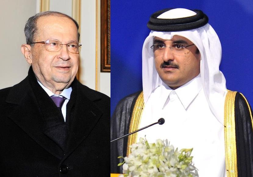تماس تلفنی رئیس جمهور لبنان با امیر قطر تماس تلفنی رئیس جمهور لبنان با امیر قطر